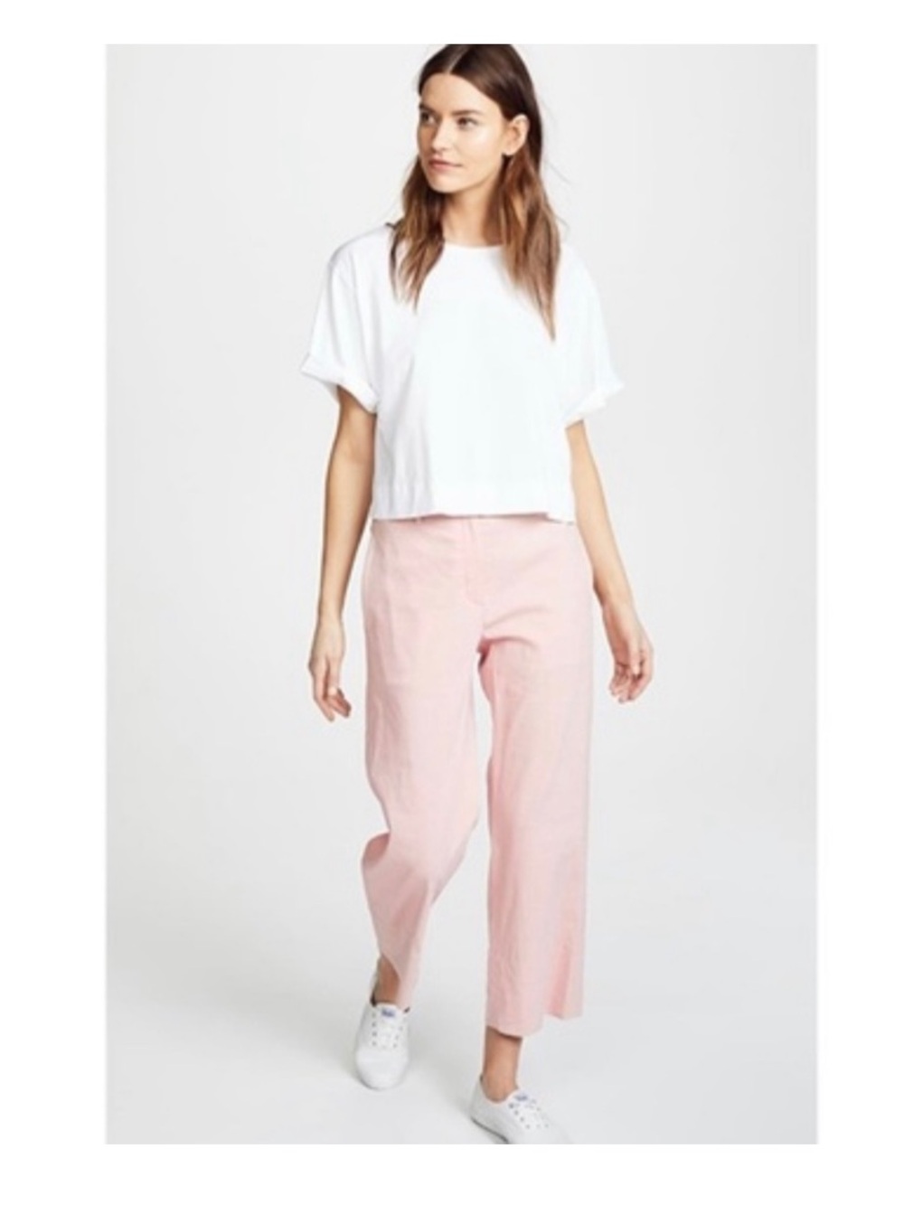 Theory Fluid Pants, Organic Crunch Wash, Ballet Pink, EUC